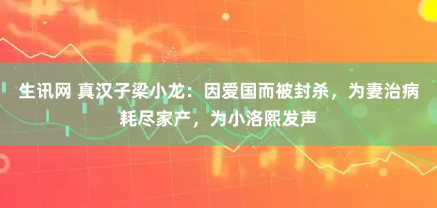 生讯网 真汉子梁小龙：因爱国而被封杀，为妻治病耗尽家产，为小洛熙发声